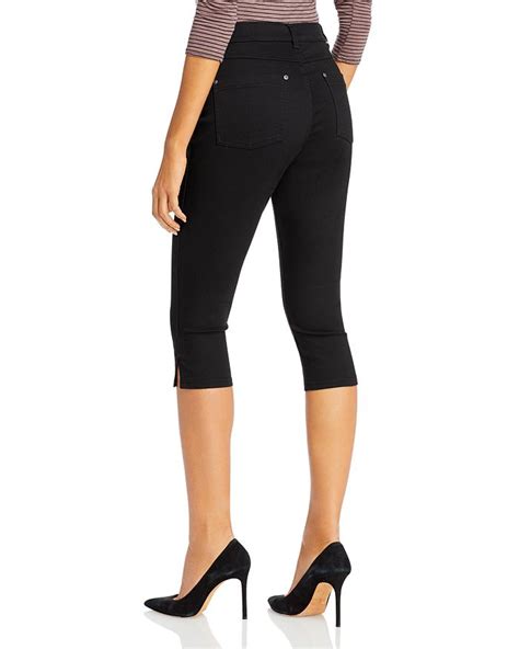 black denim capri pants|high waisted capris jeans black.